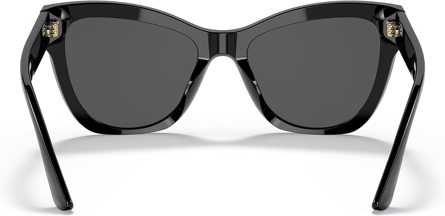Versace VE 4417U GB1/87 Black Plastic Cat-Eye Sunglasses Grey Lens