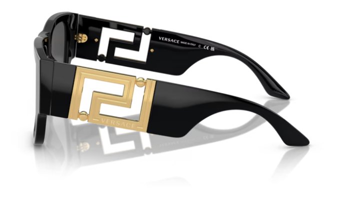Versace VE4403 GB1/87 Black Sunglasses Frame/Dark Grey Lens