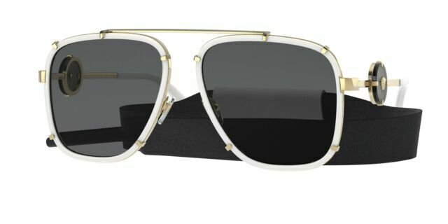 Versace VE2233 Sunglasses (147187) White/Dark Gray 60mm