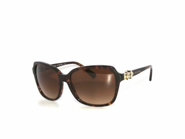 Coach Woman's Sunglasses, Tortoise Lenses Acetate Frame, 58mm