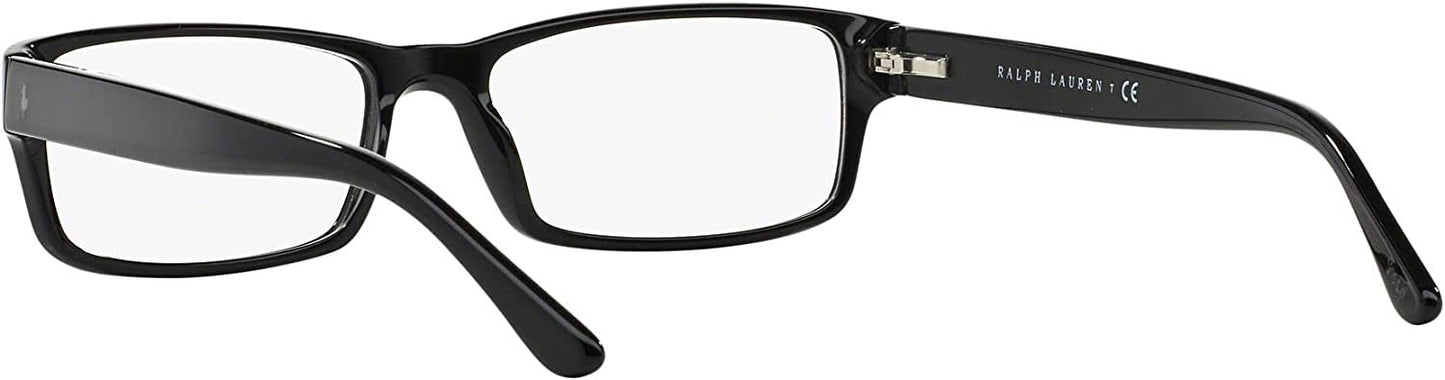 Polo Ralph Lauren Men's PH2065 Eyewear Frames, Shiny Black/Demo Lens, 54 mm