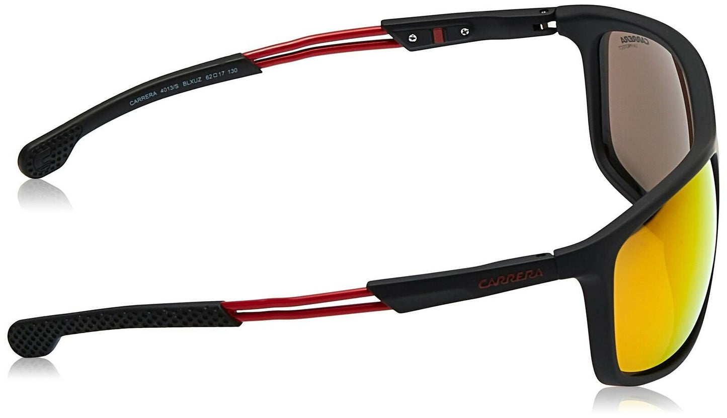 Carrera 4013/S Black/Orange Lens Mirror Sunglasses, 62/17/130
