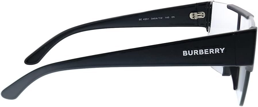 BURBERRY BE4291 34641W Matte Black Plastic Rectangle Glasses Clear Lens