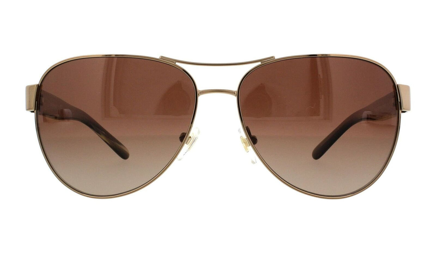 Tory Burch Women's TY6051 Light Gold/Olive Horn/Brown Polarized sunglasses