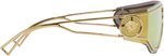 Versace VE2226 Gold/Brown/Gold Mirrored Sunglasses