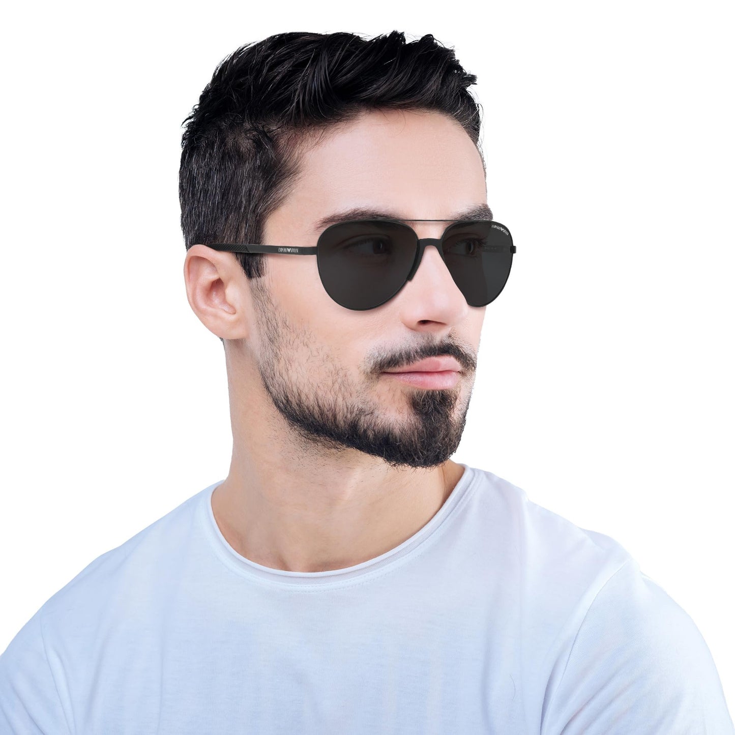 Emporio Armani Men's EA2059 320387 61mm Sunglasses, Matte Black/Grey