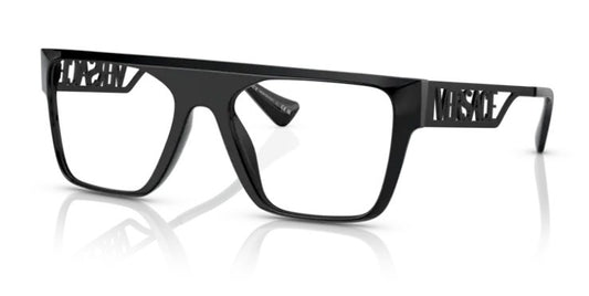 Versace VE 3326U 5380 Black Plastic Rectangle Eyeglasses 55mm