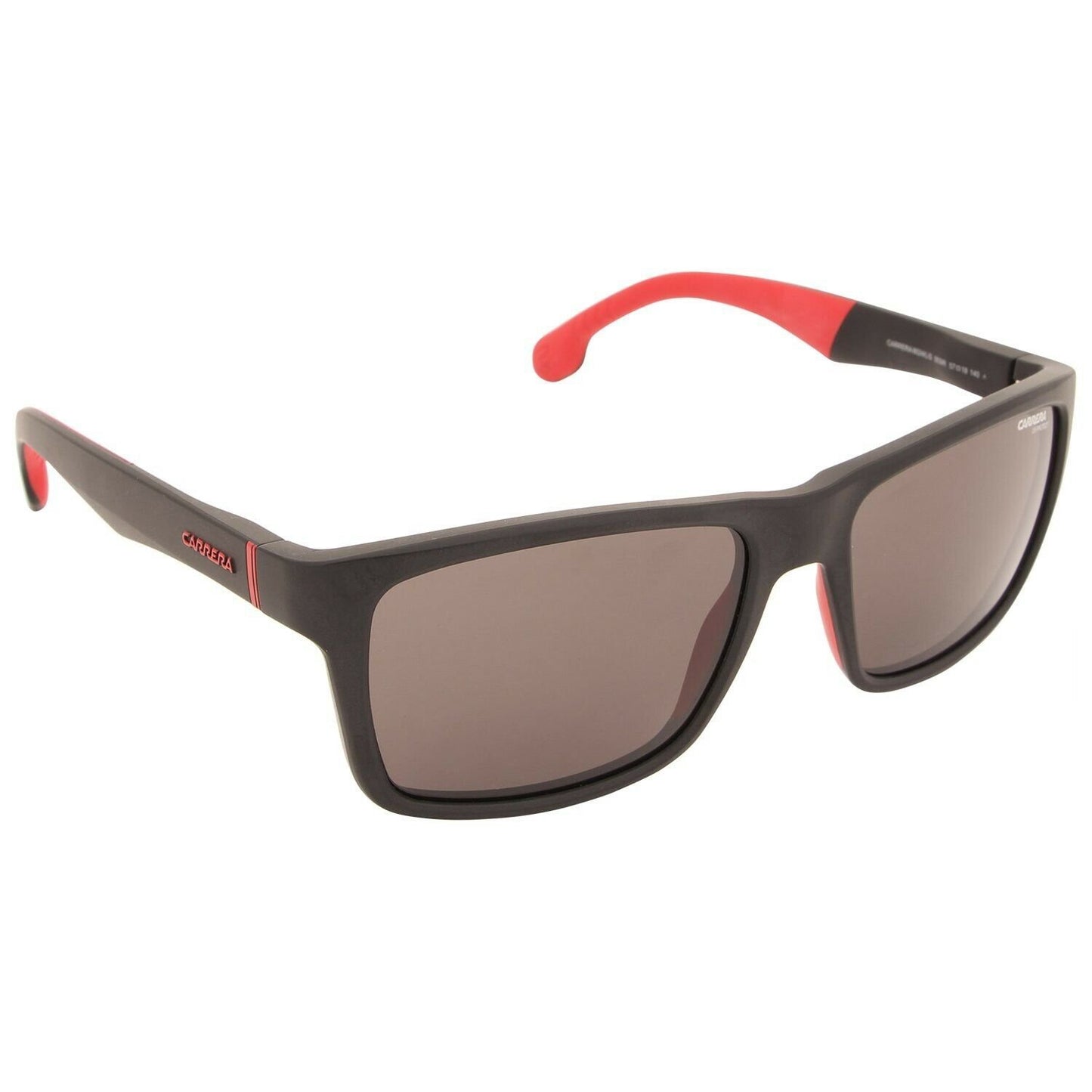 Carrera Men's CA8024/S Rectangular Sunglasses, Matte Black/Grey Blue, 57 mm
