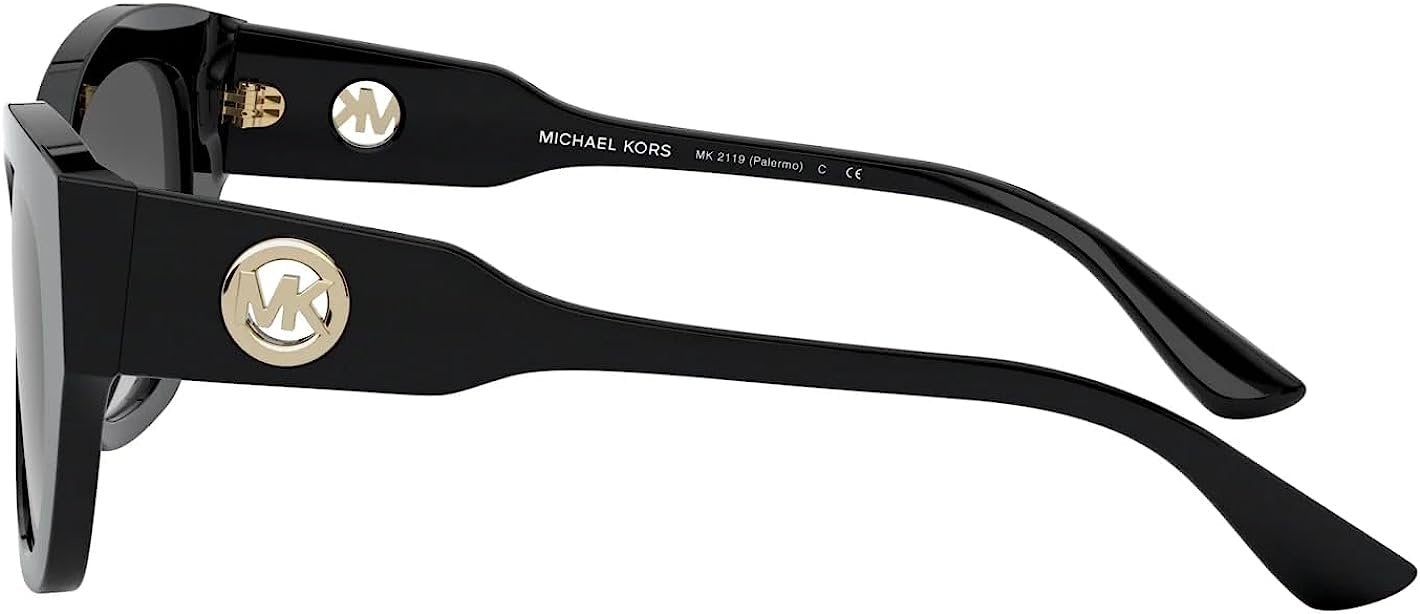 Michael Kors MK2119 30058G 53mm Palermo Square Black/Dark Grey Sunglasses