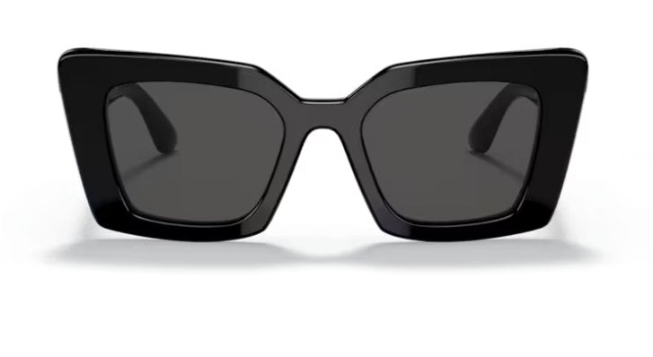 BURBERRY Daisy BE 4344 300187 Black Plastic Square Sunglasses Grey Lens