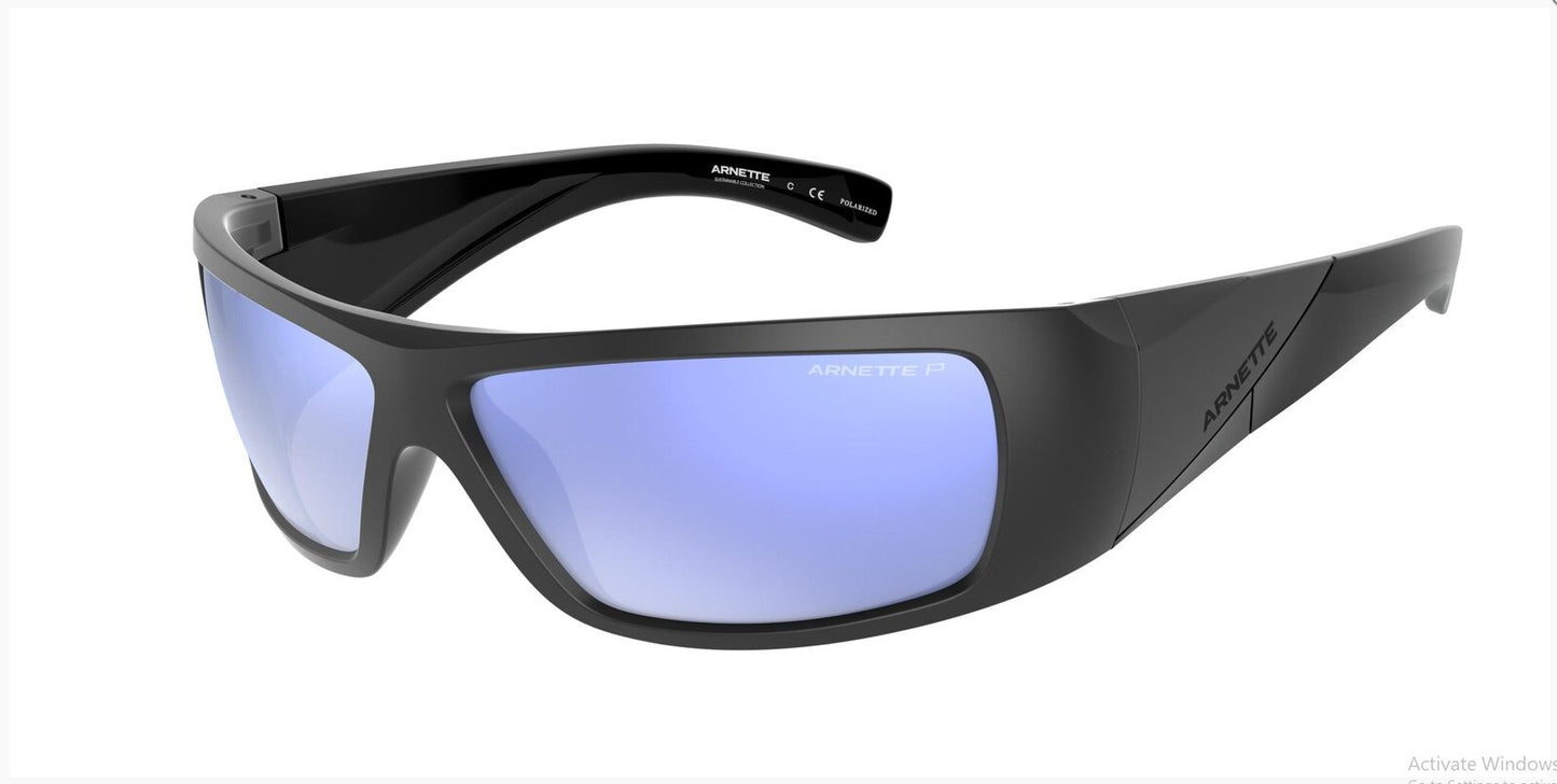 ARNETTE men's An4286 270822 Sunglasses, Matte Black/Grey Mirror Water Polarized, 62mm