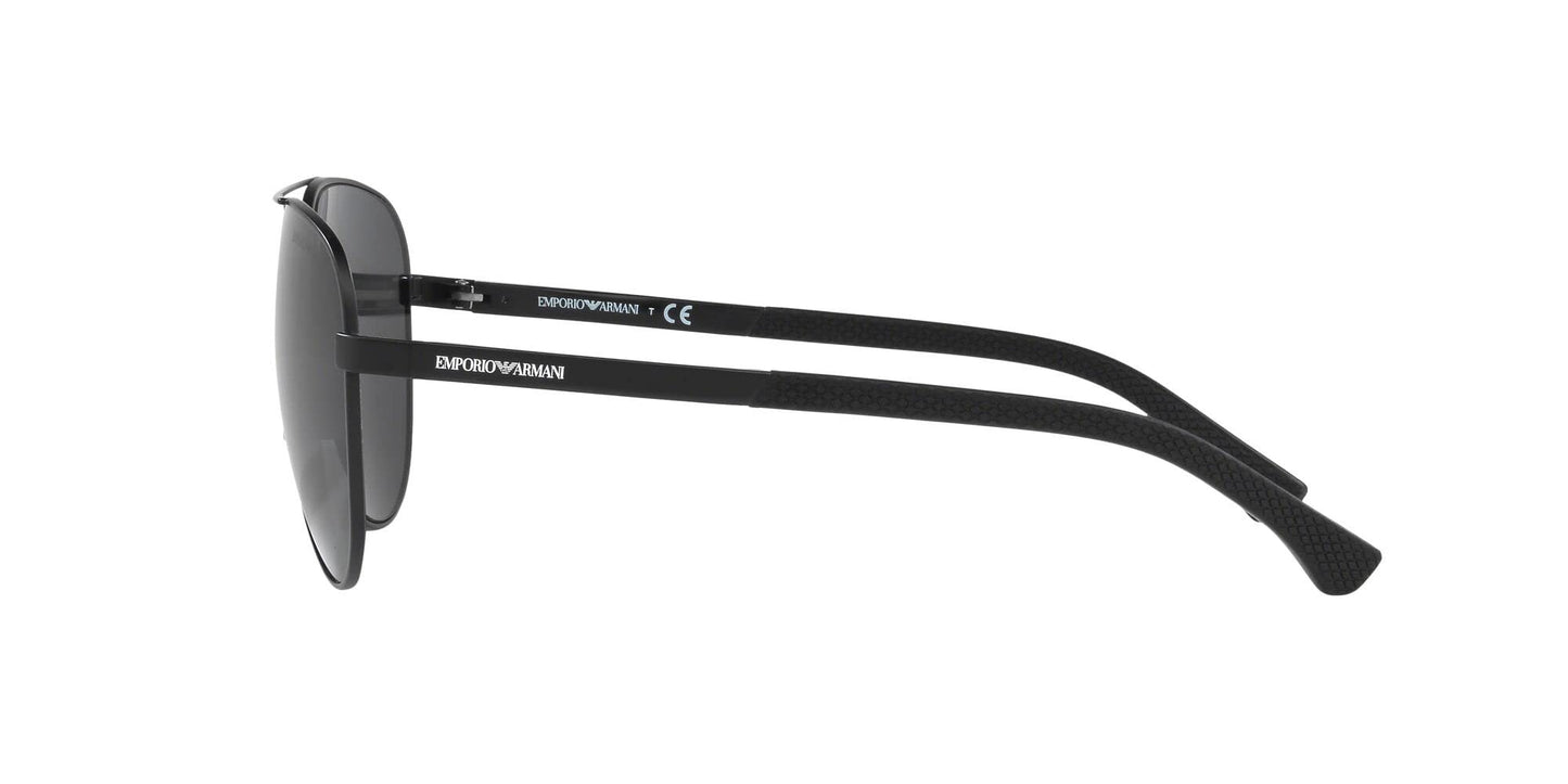 Emporio Armani Men's EA2059 320387 61mm Sunglasses, Matte Black/Grey