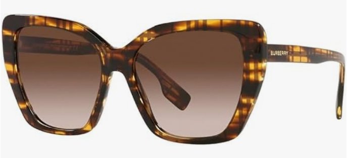 BURBERRY Sunglasses BE 4366 398113 55mm Tamsin Top Check/Striped Brown