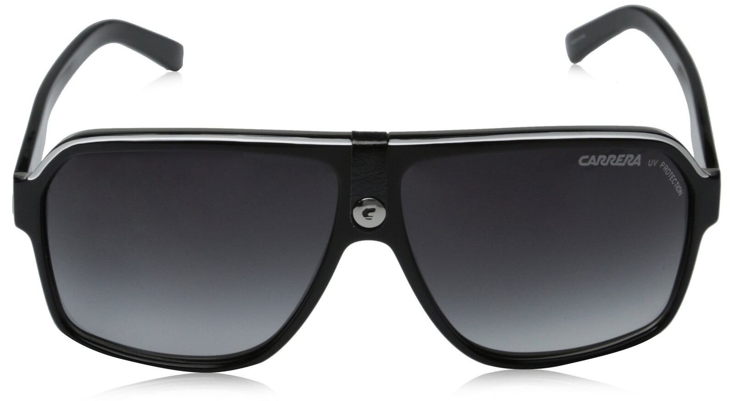 Carrera CA33/S Pilot Sunglasses Black Cry Grey Frame/Dk gray Gradient Lens, 62mm