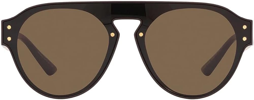 Versace VE 4420 535673 Brown Plastic Aviator Sunglasses Brown Lens