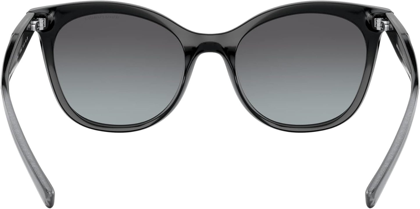 Armani Exchange 0AX4094S 81588G Woman Sunglasses Shiny Black Frame, Grey Gradient Lenses, 54MM