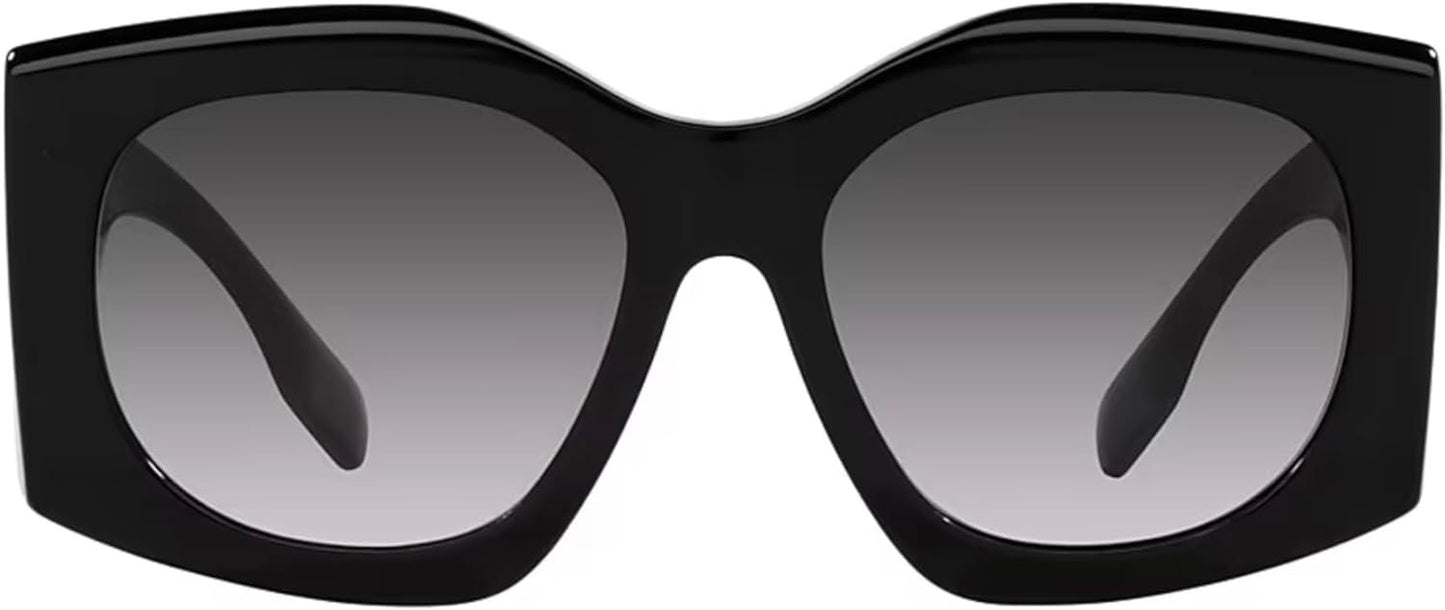 BURBERRY Women's BE4388U Madeline Sunglasses, Black/Grey Gradient,