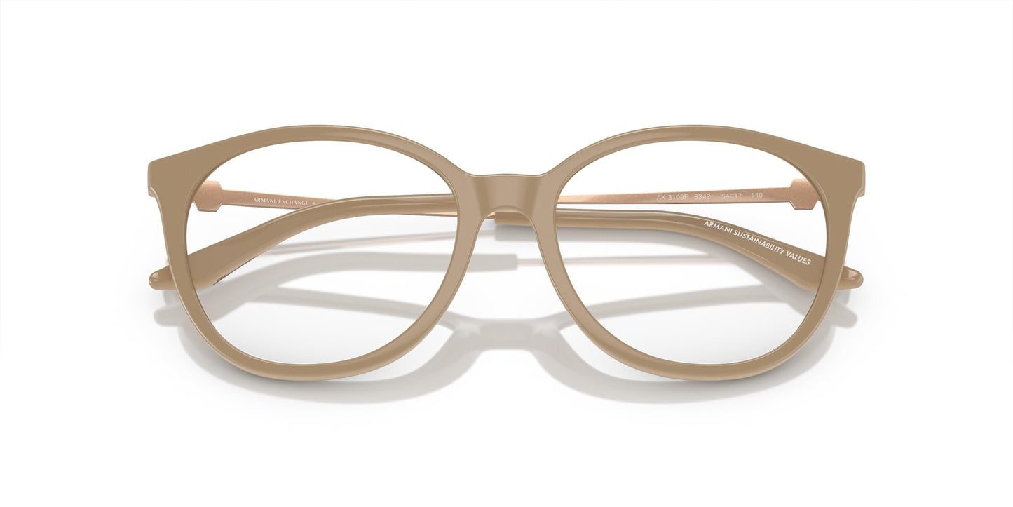 Armani Exchange Women's Ax3109F 8342 54mm Low Bridge Fit Cat Eye Eyewear Frames