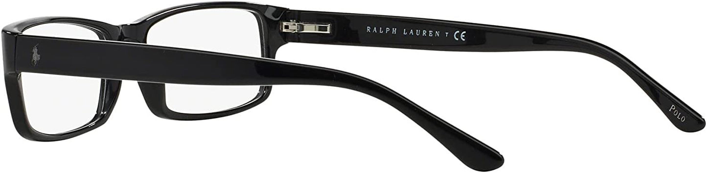 Polo Ralph Lauren Men's PH2065 Eyewear Frames, Shiny Black/Demo Lens, 54 mm