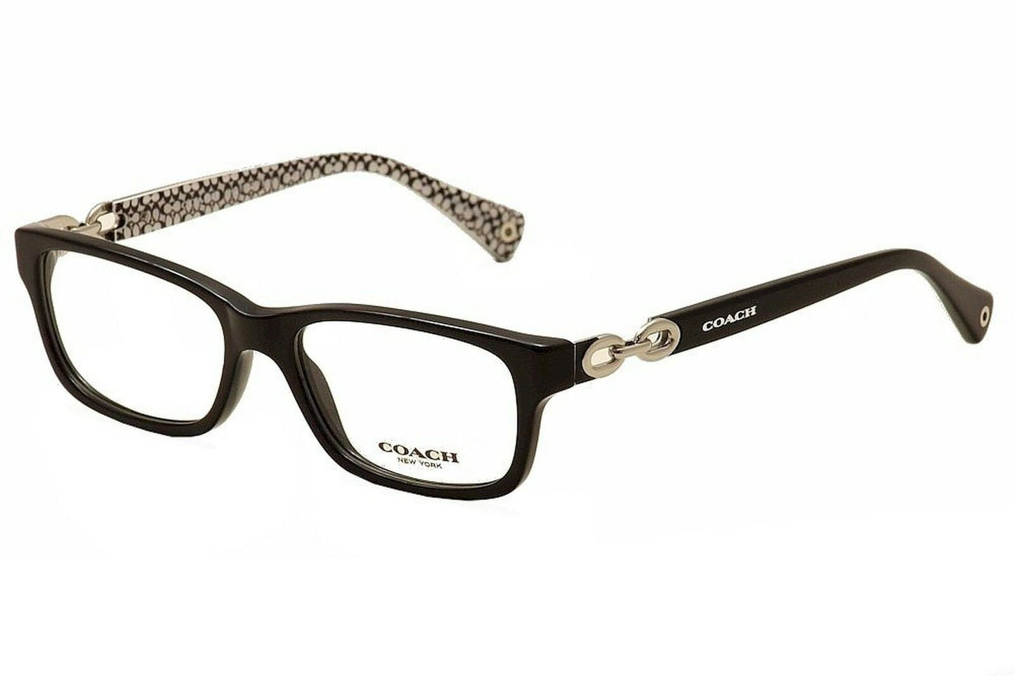 Coach Women's HC6052 Eyeglasses Black/Black White Sig C 54mm