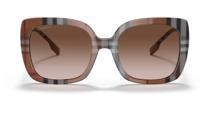BURBERRY BE4323 400513 54mm Caroll Check Brown Gradient Brown Sunglasses