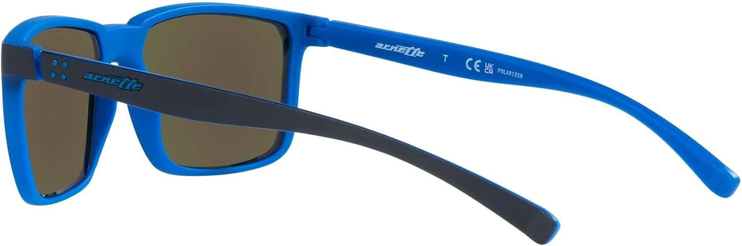 Arnette 0AN4251 386422 58mm Polarized Sunglasses Matte Top Navy On Light Blue Frame, Dark Grey Mirror Water Polar Lenses,