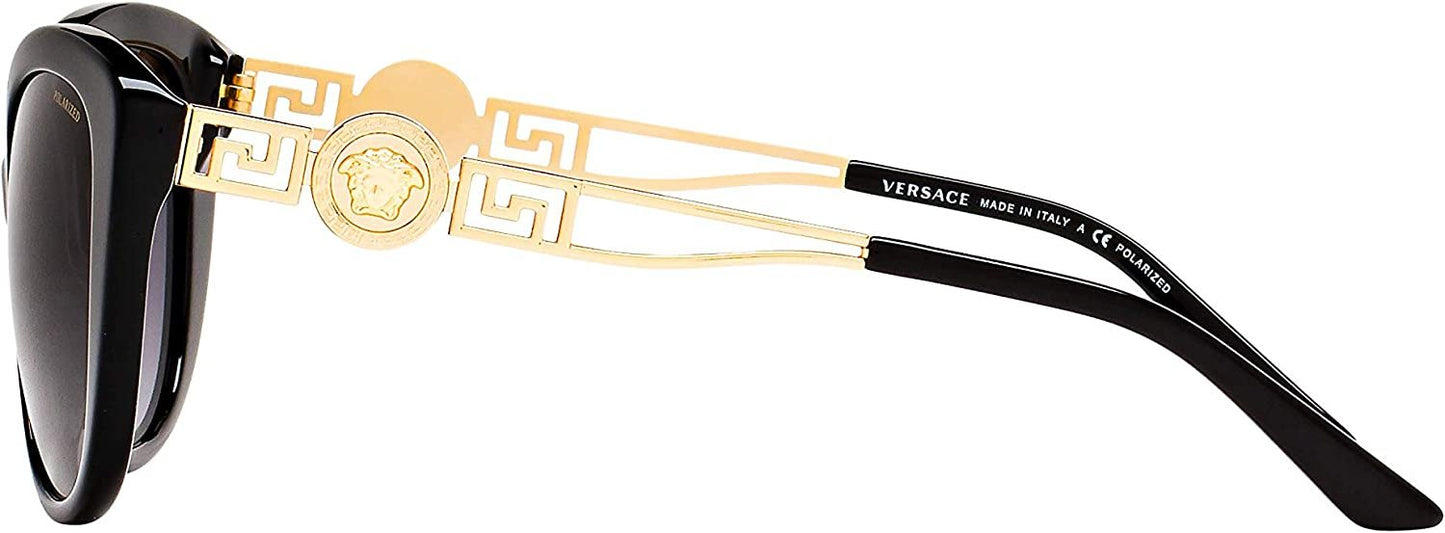 Versace Women's Polarized VE4295-GB1/T3-57 Black Butterfly Sunglasses