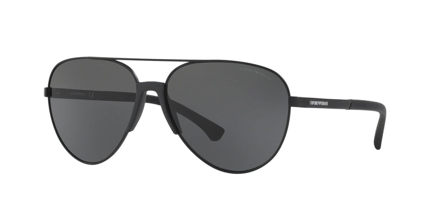Emporio Armani Men's EA2059 320387 61mm Sunglasses, Matte Black/Grey