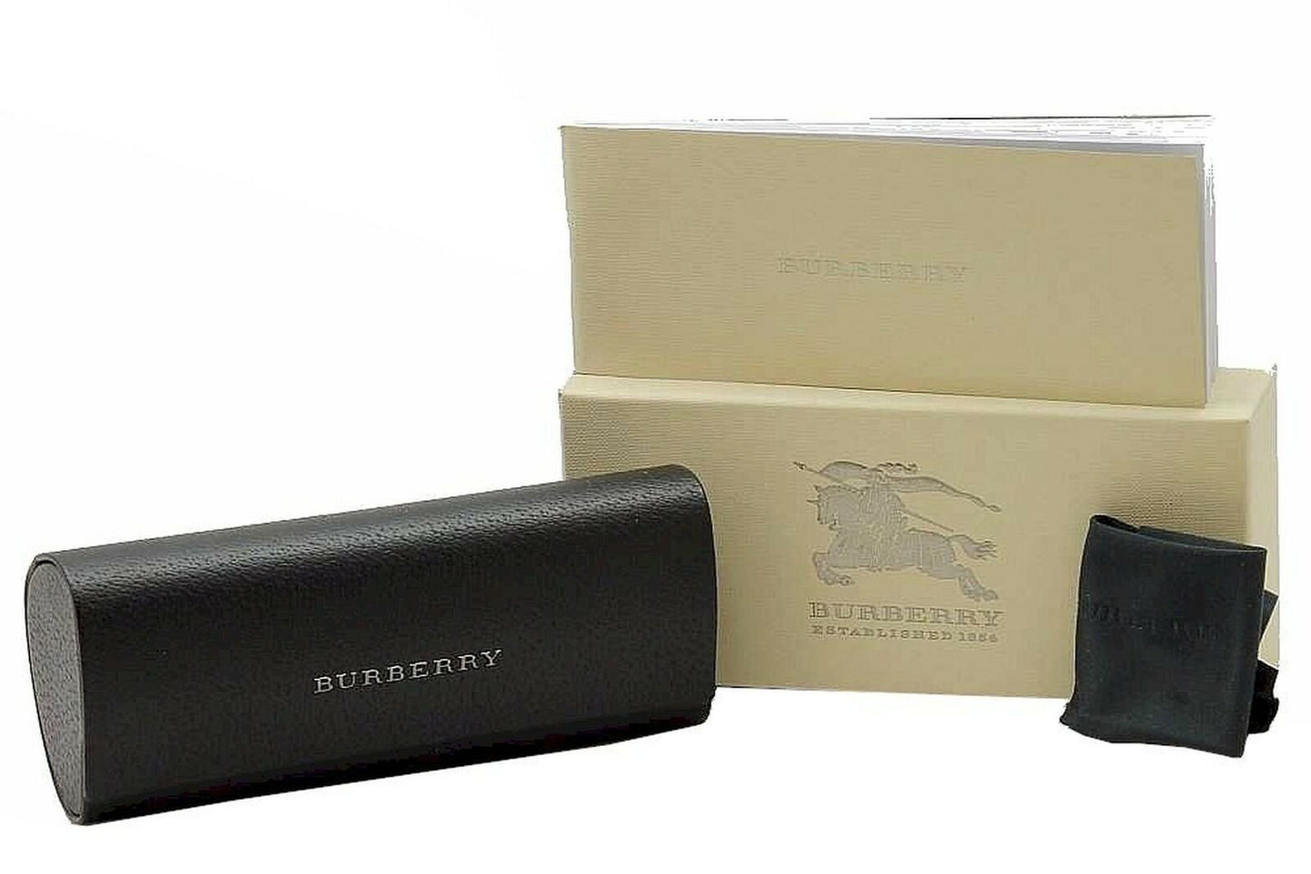 Burberry 0BE1282 1001 Black Palladium Metal Semi-Rimless Eyeglasses 55mm