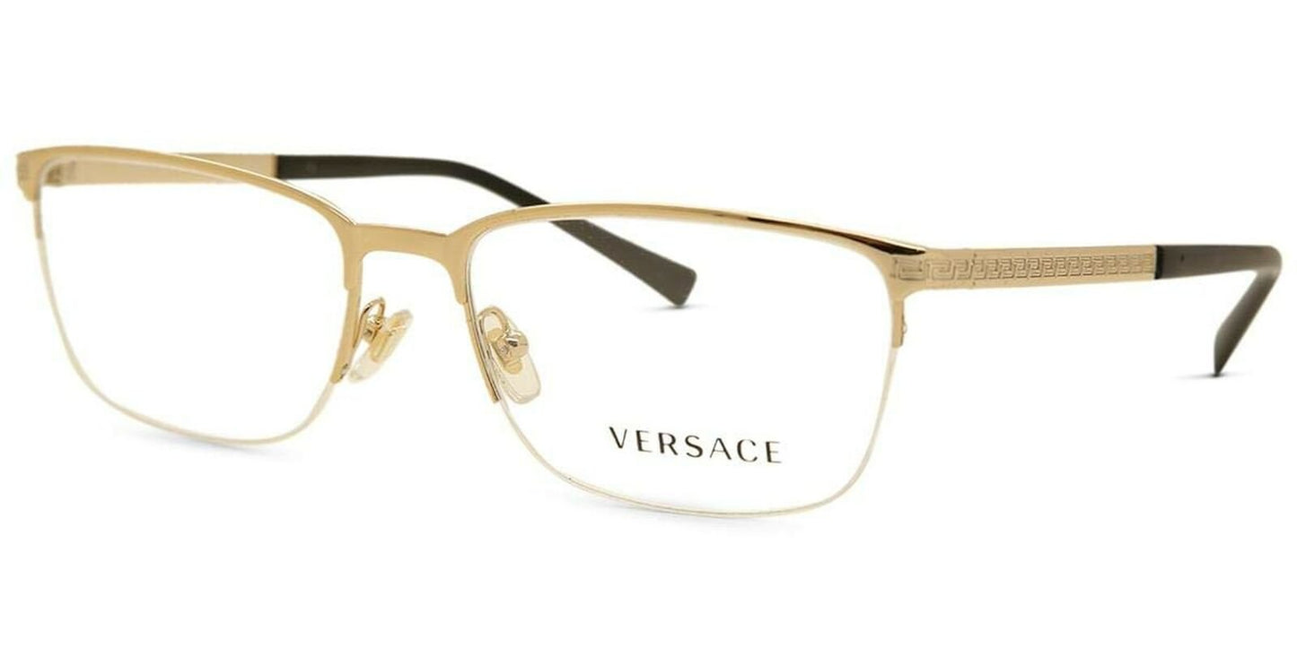 Versace Men's Eyeglasses 0VE/1263 1002 Gold Half Rim Optical Frame 55mm