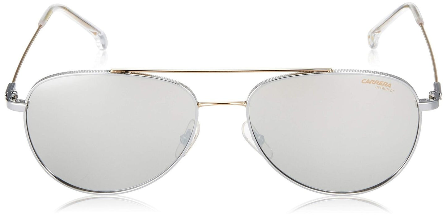 Carrera Men's 187/S Pilot Sunglasses, Palladium Gold/Silver Mirrored, 60mm, 17mm