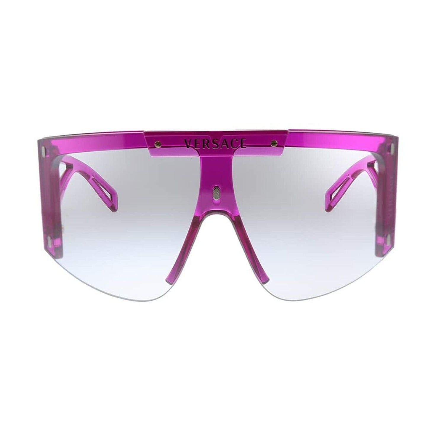 Versace VE 4393 53341W Transparent Fuxia Plastic Shield Sunglasses