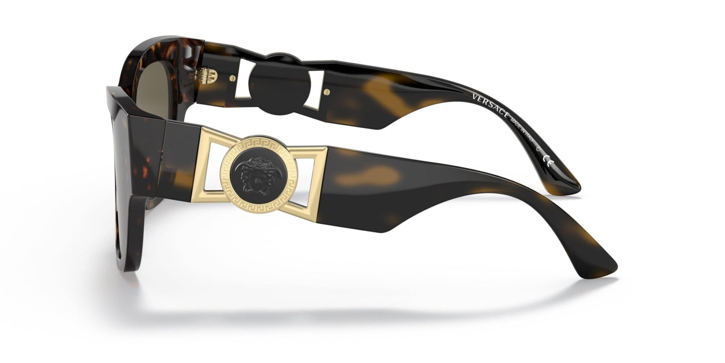 Versace VE 4415U 108/3 Havana Plastic Cat-Eye Sunglasses Brown Lens