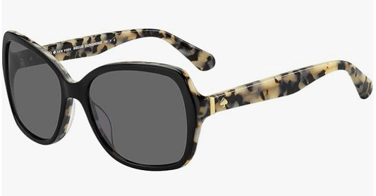 kate spade new york Women's Karalyn/S Square Black Havana Polarized Sunglasses