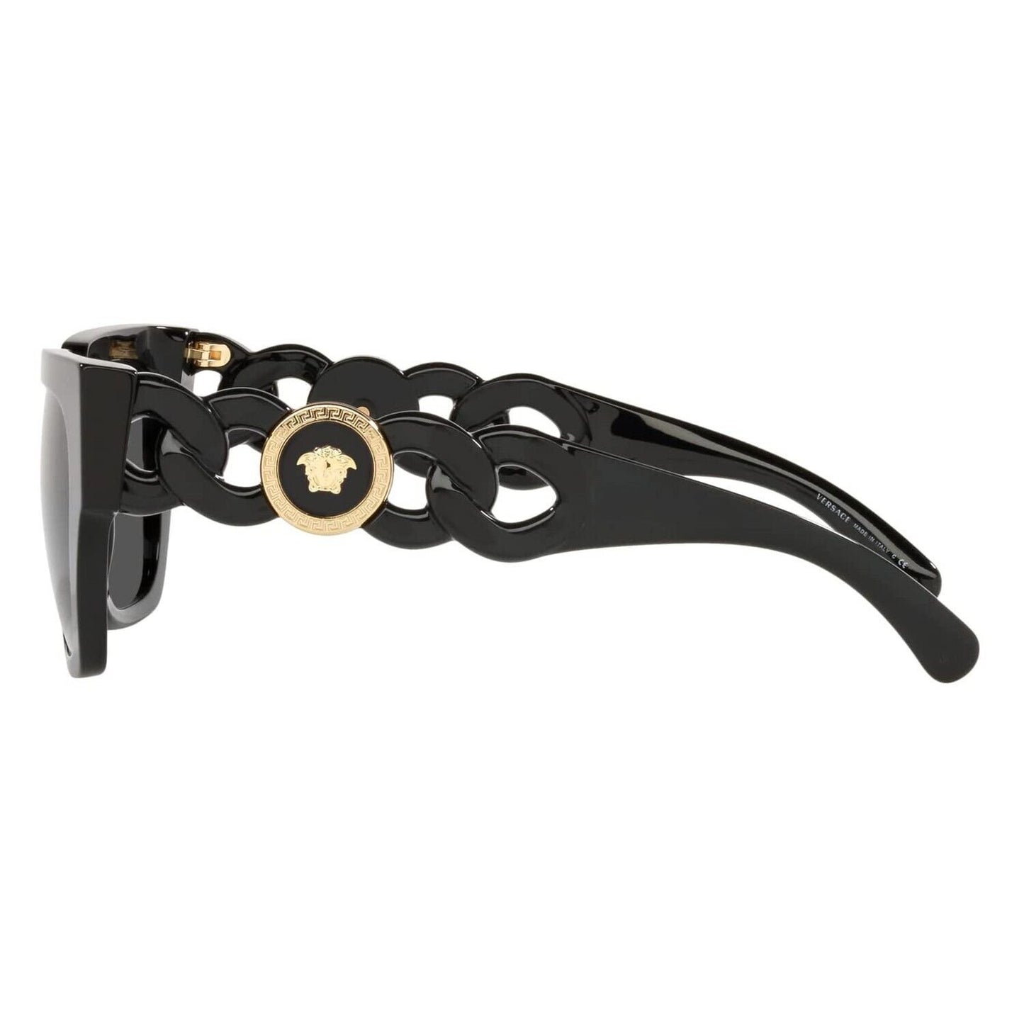 Versace Sunglasses Black Frame, Dark Grey Lenses, 0VE4409 GB1/87 53MM