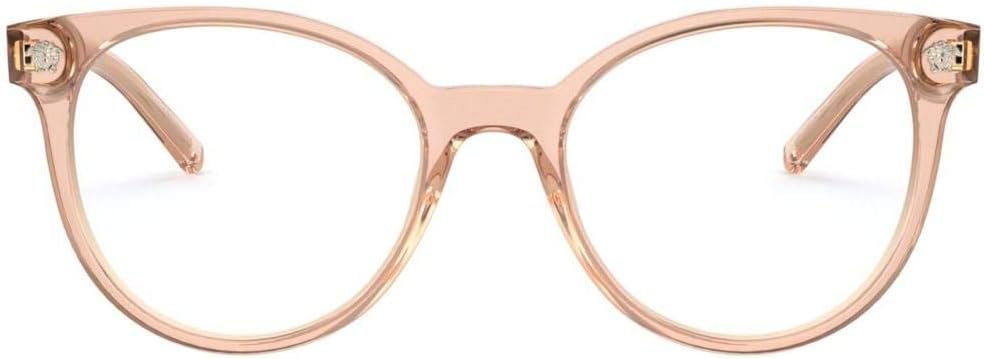 VERSACE VE3291 5215 51mm Transparent Brown Square Rectangle Women's Eyeglasses
