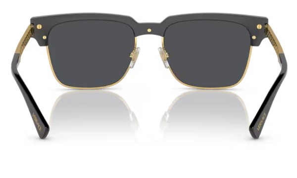 Versace VE4447 GB1/87 55mm Black/Dark Grey Square Sunglasses