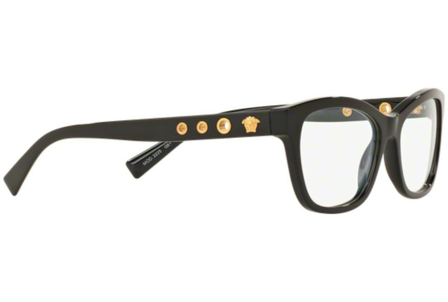 Versace VE3225 GB1-52 Black Eyeglass Frames- 52mm Lens Diameter