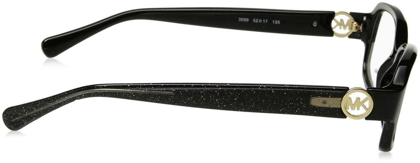 Michael Kors TABITHA V MK8016 Eyeglass Frames 3099-52 - Black/black Glitter