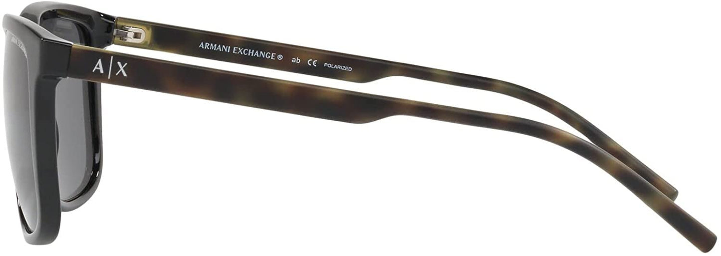 A|X ARMANI EXCHANGE Men's AX4070SF 815881 Black/Grey Polarized Sunglasses,