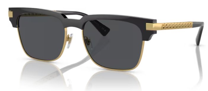 Versace VE4447 GB1/87 55mm Black/Dark Grey Square Sunglasses
