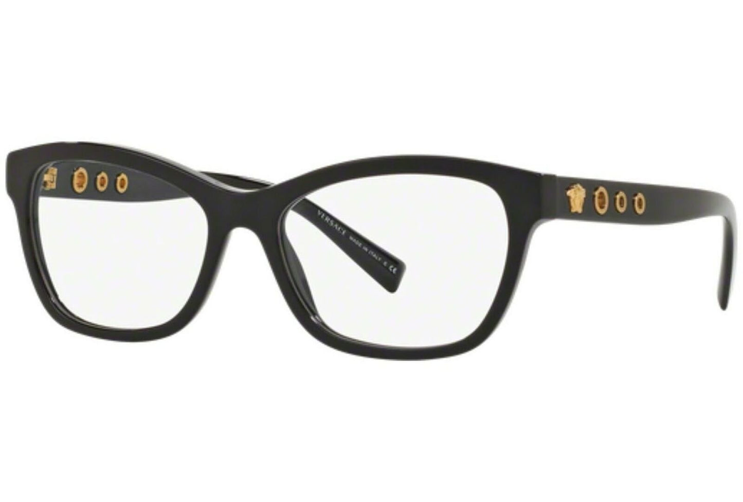 Versace VE3225 GB1-52 Black Eyeglass Frames- 52mm Lens Diameter