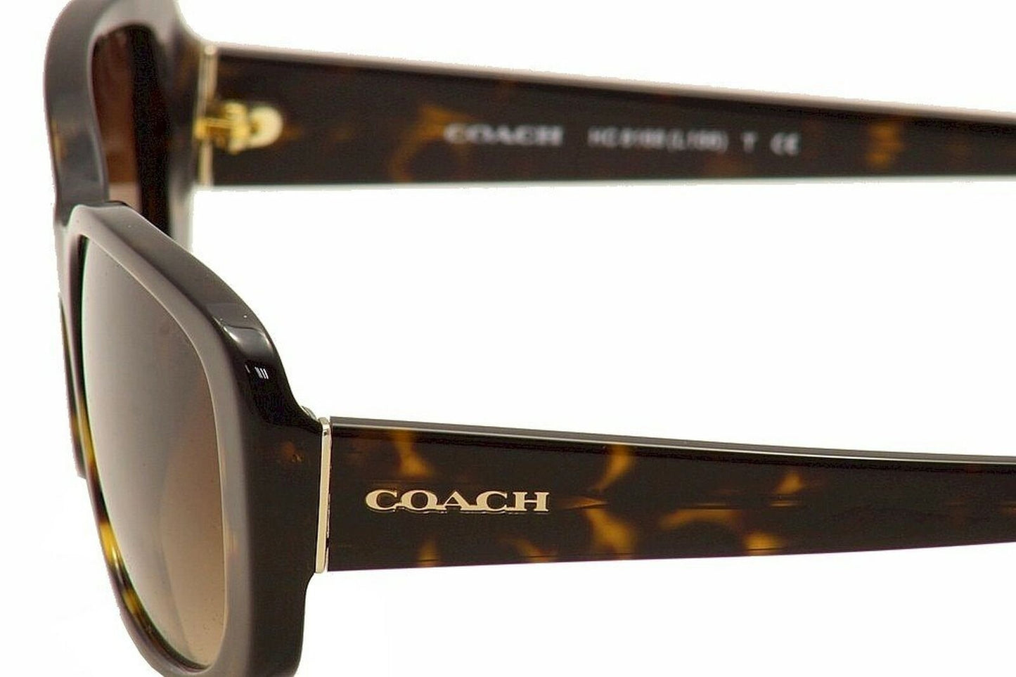 Coach Women's HC8168 Sunglasses Dark Tortoise/Brown Gradient 56mm