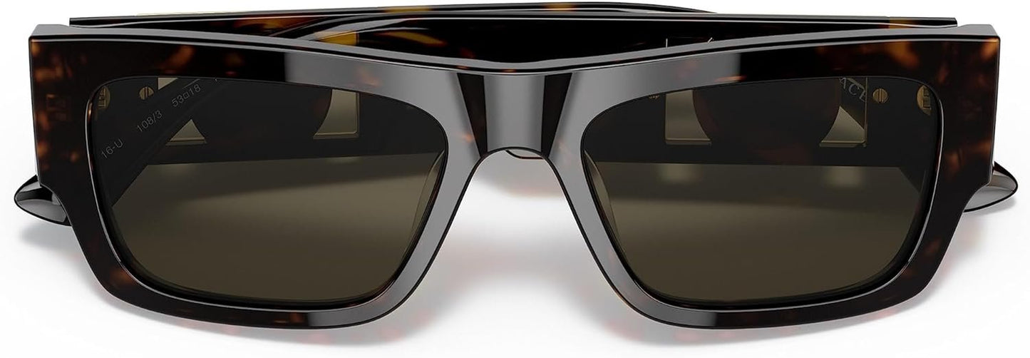 Versace 0VE4416U 108/3 53mm Sunglasses Havana Frame, Brown Lenses,