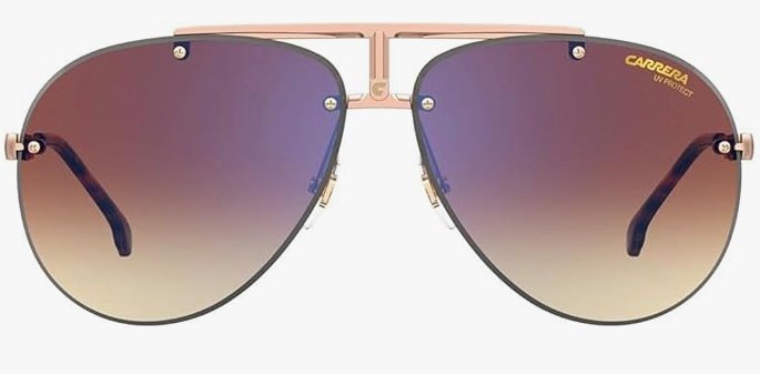 CARRERA 1032/S DDB A8 62mm Sunglasses Rose Gold Frame Brown Rose Gradient Lens
