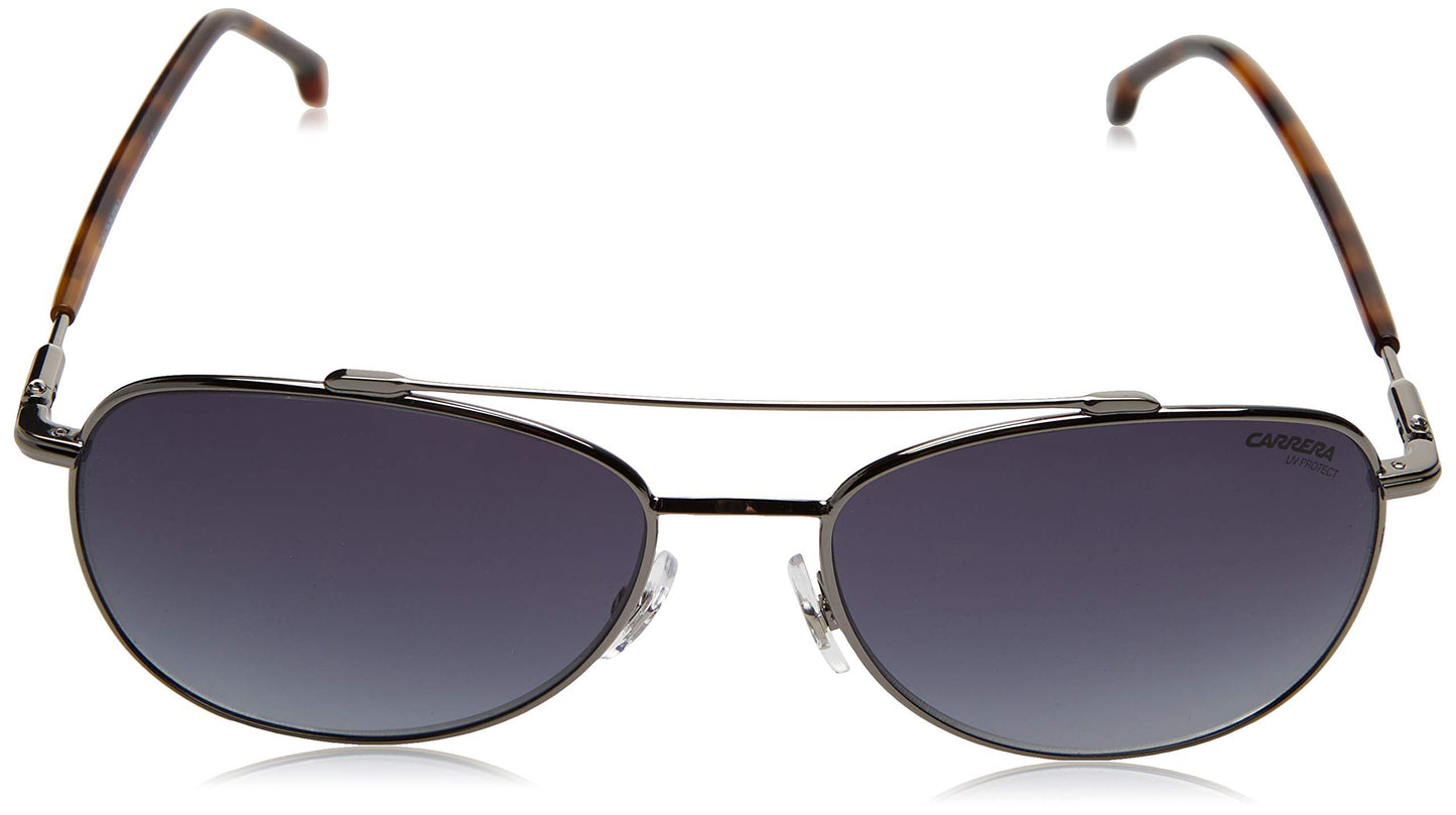 Carrera 224/S 6LB Pilot Sunglasses, Silver/Gray Shaded, 58mm, 17mm