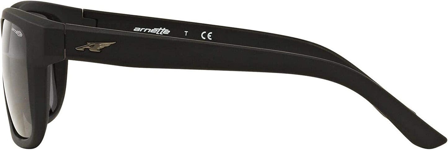 Arnette Men's An4218 01/87 Swindle Rectangular Sunglasses, Matte Black/Grey, 57mm