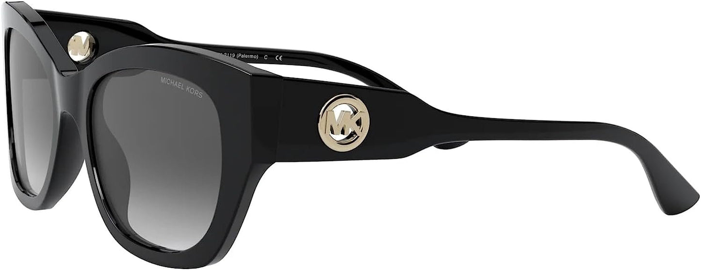 Michael Kors MK2119 30058G 53mm Palermo Square Black/Dark Grey Sunglasses