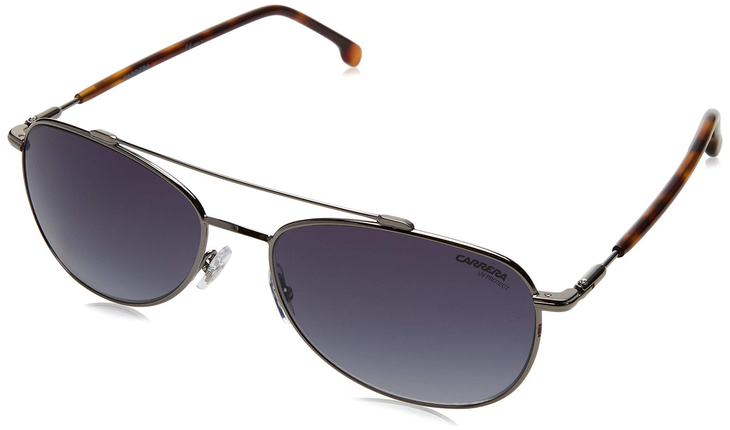 Carrera 224/S 6LB Pilot Sunglasses, Silver/Gray Shaded, 58mm, 17mm
