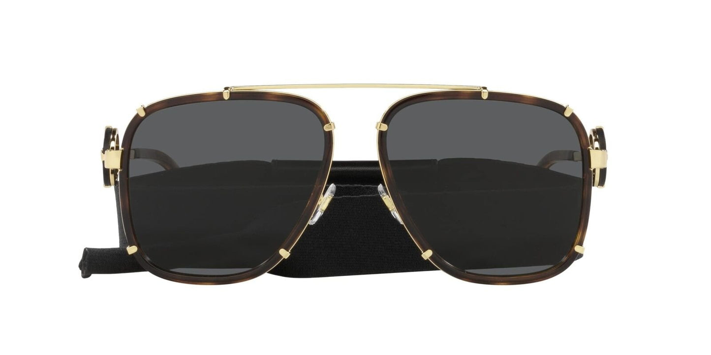 Versace VE2233 Sunglasses 147087 Havana/Dark Gray - 60mm